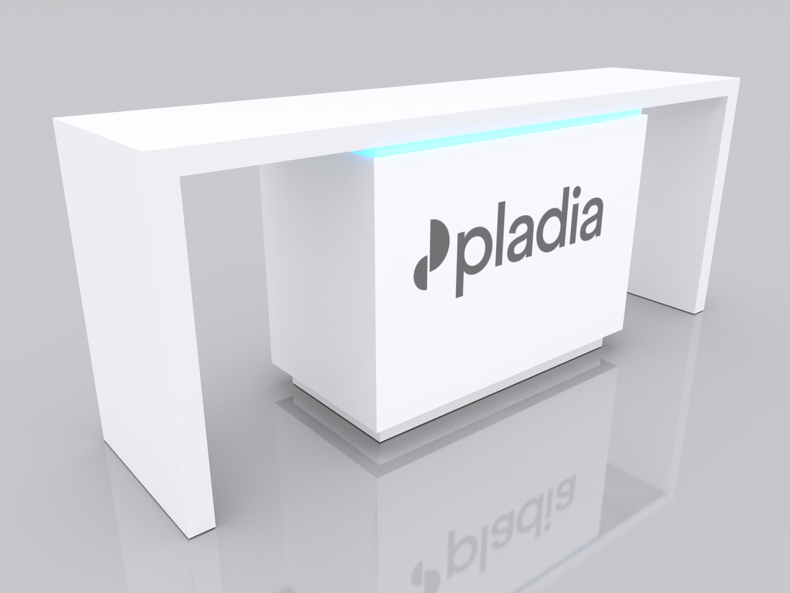 MOD-1742 Waterfall Workstation Counter -- Image 3